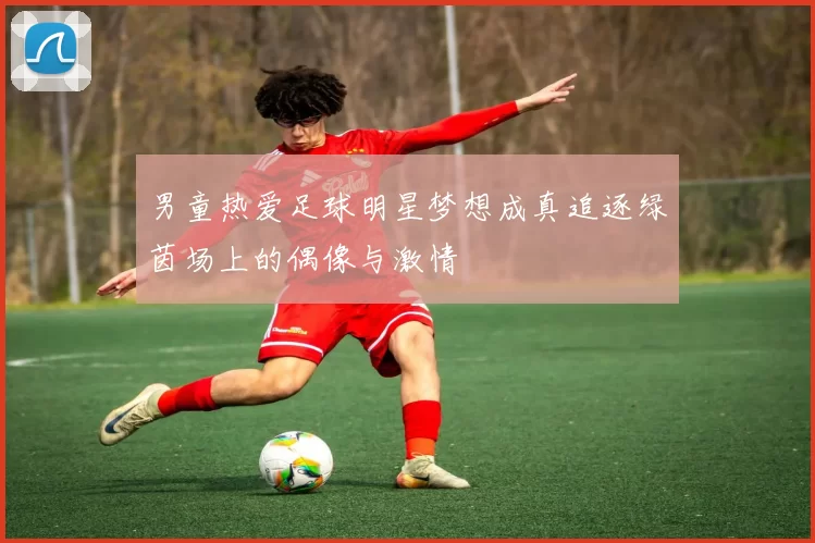 男童热爱足球明星梦想成真追逐绿茵场上的偶像与激情